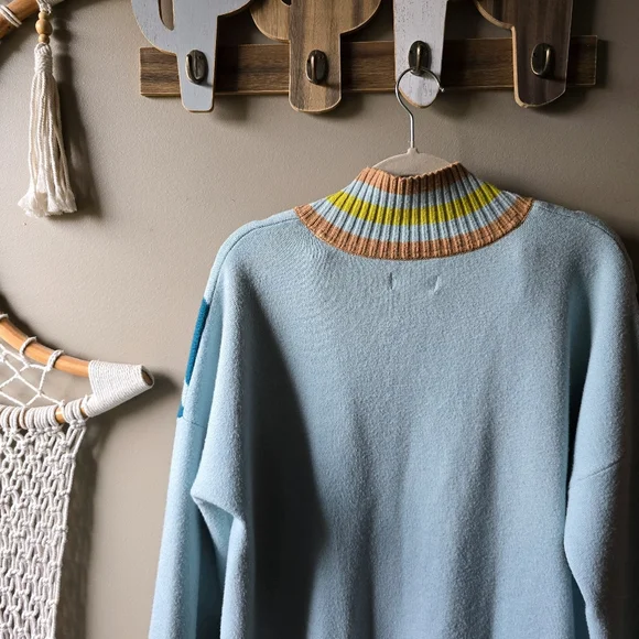 Maeve × Anthropologie Varsity Half-Zip Tunic Mini Dress Nwot - Picture 8 of 9